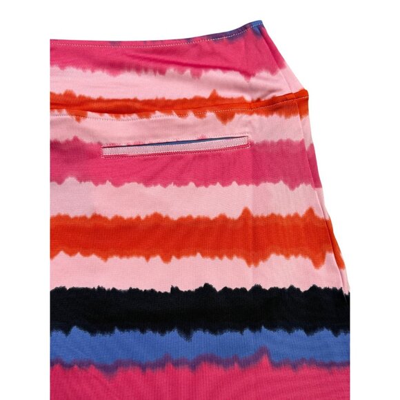 Golftini Radiant Pull On A-Line Skort XL Pink Label Tie Dye Stripes NWT - Picture 9 of 10